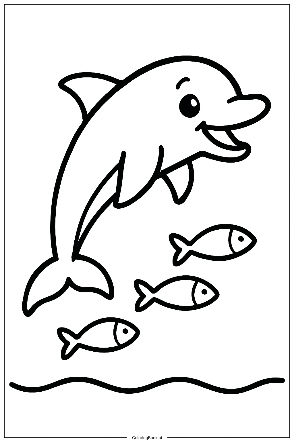  Trang tô màu Nhảy Cá Heo Động Vật Biển 