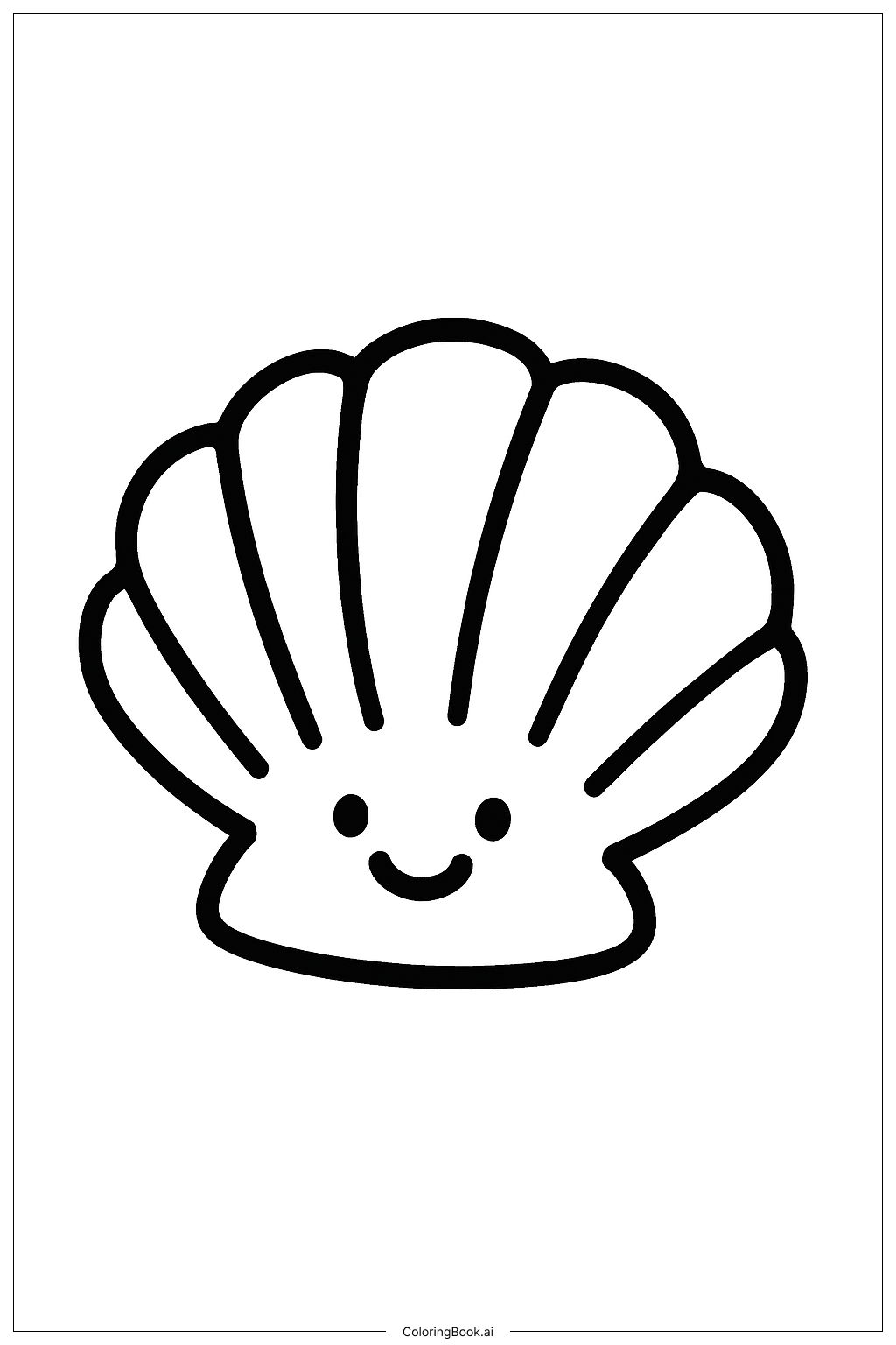 Page de coloriage Petite Coquille des Animaux de l'Océan