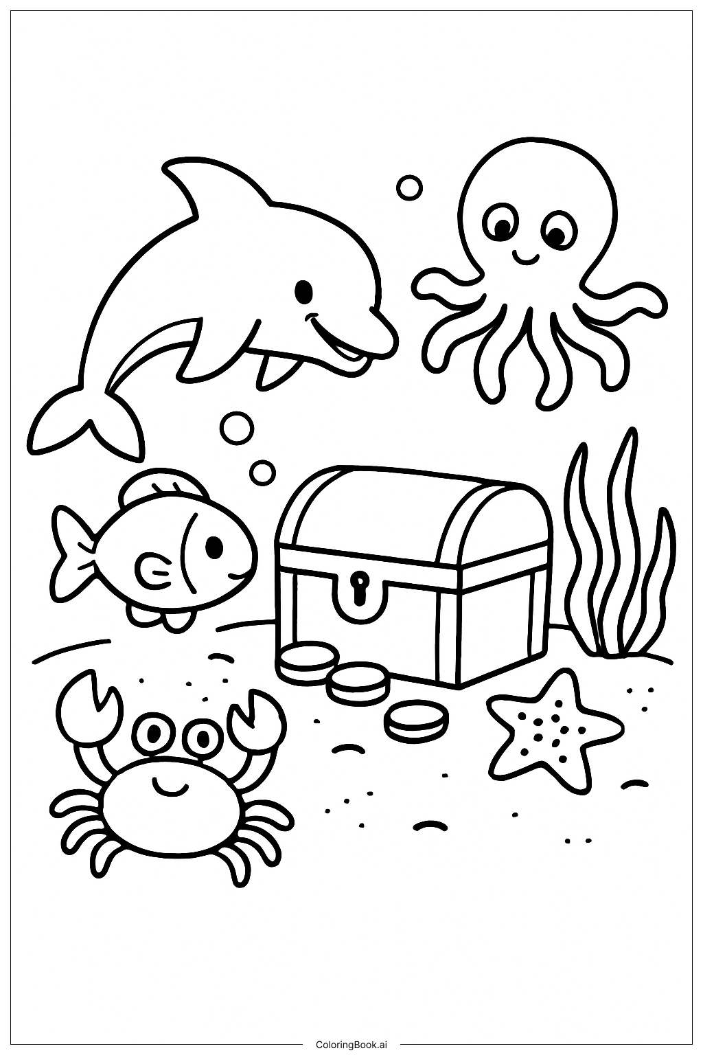  Meeresbewohner Ausmalseite 
