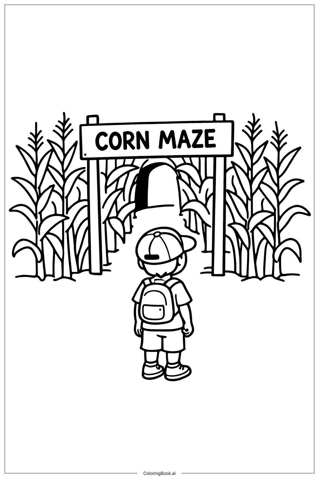  Oktober Maislabyrinth Ausmalseite 