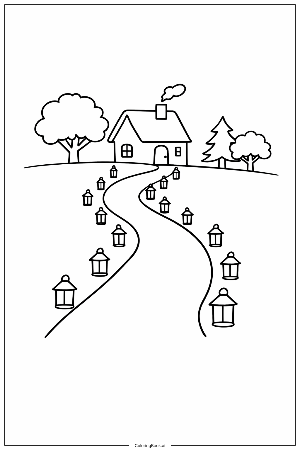  Oktober Laternenweg Ausmalseite 