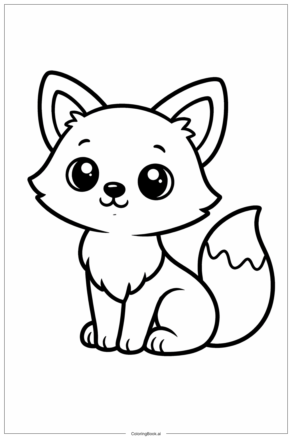  10월 작은 여우 색칠공부 페이지 