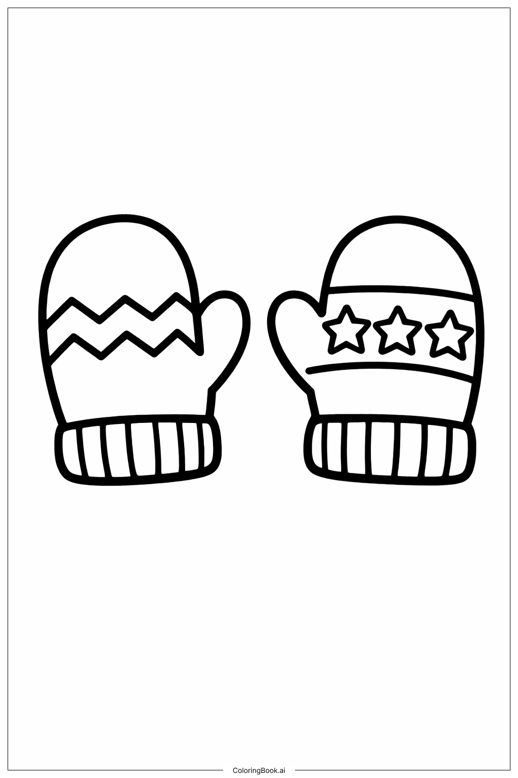  10월 벙어리장갑 색칠공부 페이지 