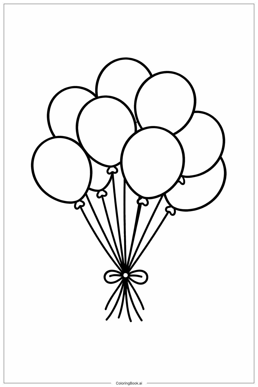  你的旅行气球束填色页 