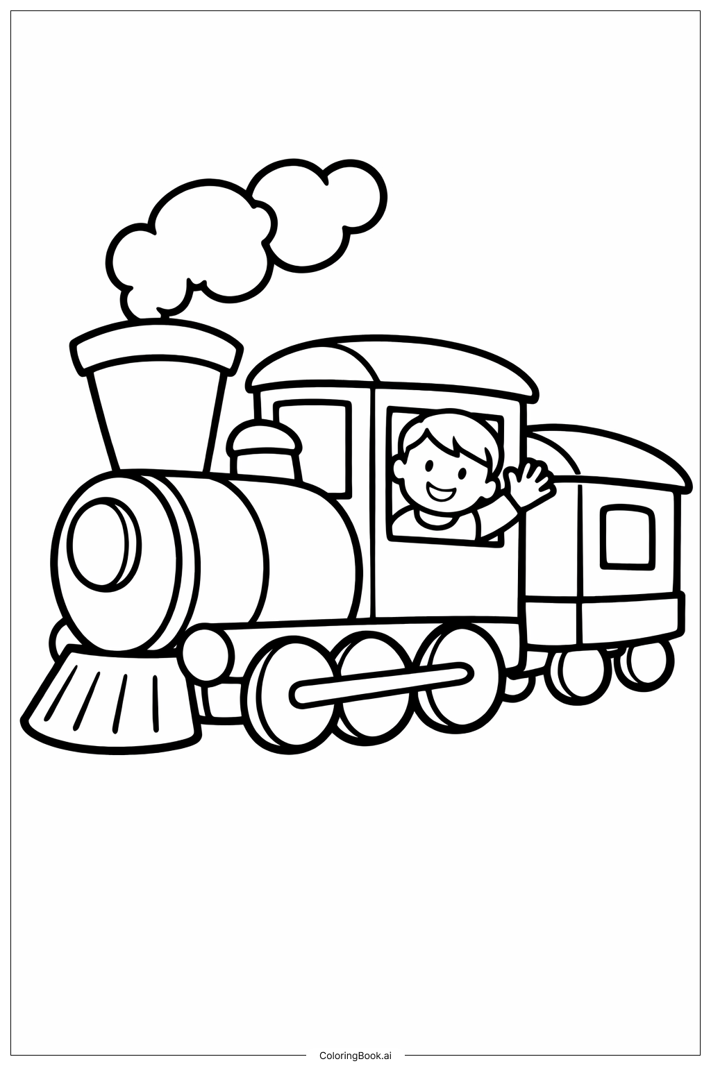  哦，你要去的那些地方 快乐列车填色页 