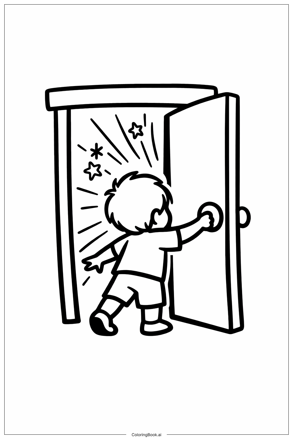  去探索神奇之门填色页 