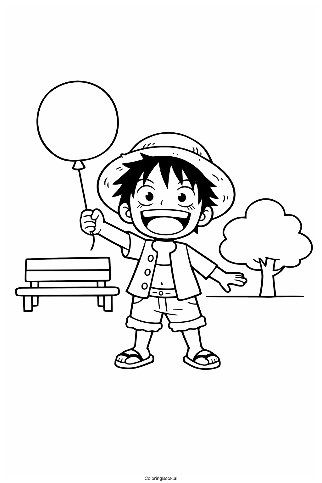  One Piece Ausmalseite 