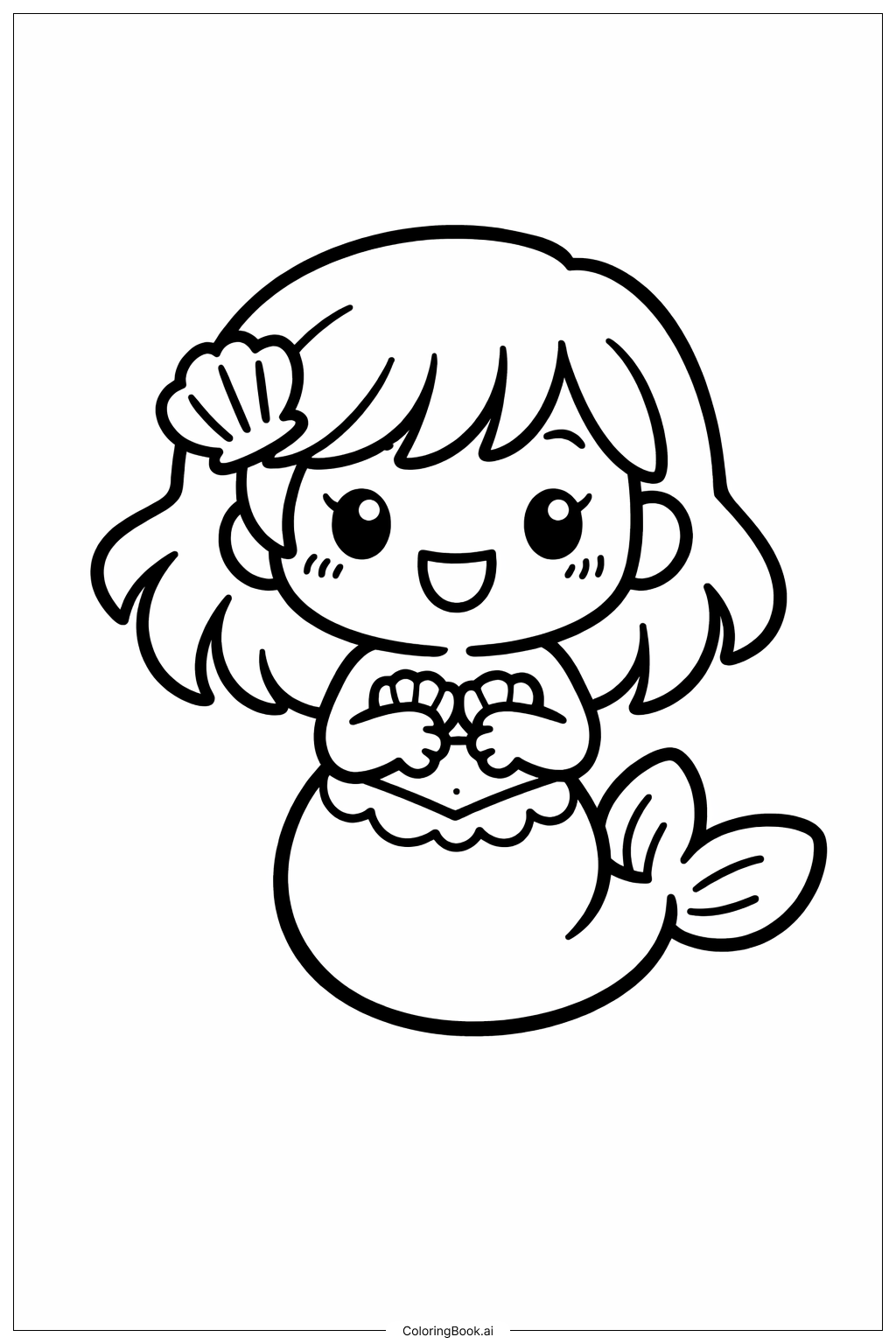 Página para colorir de Mini Sereia One Piece