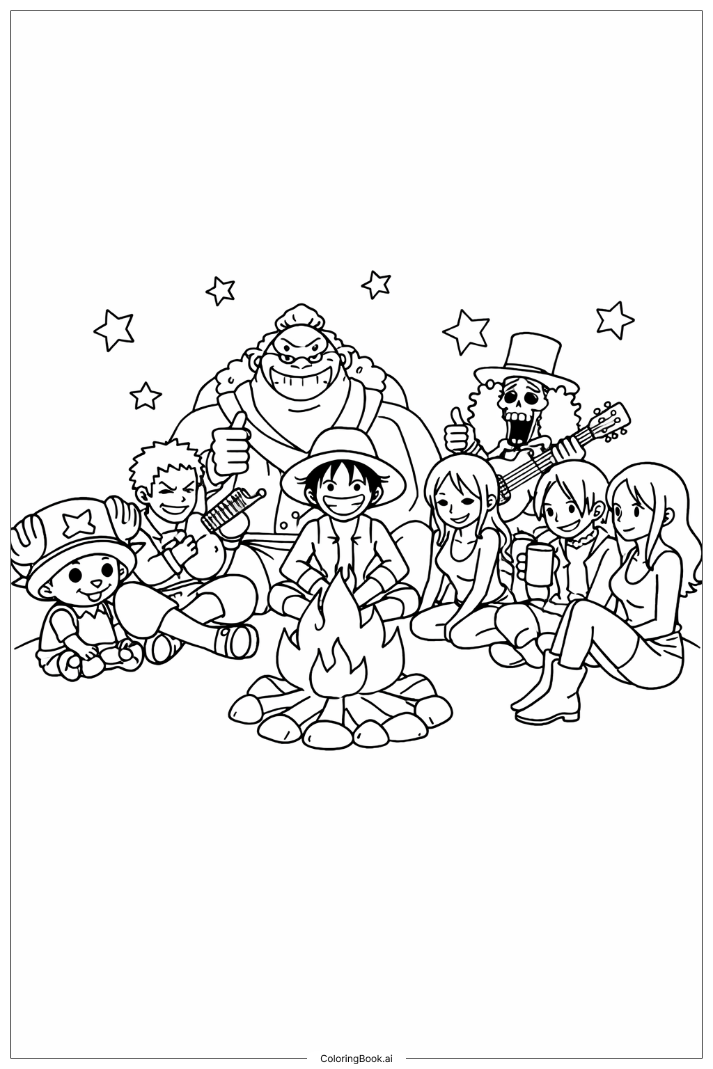 Noite de Fogueira Pirata de One Piece