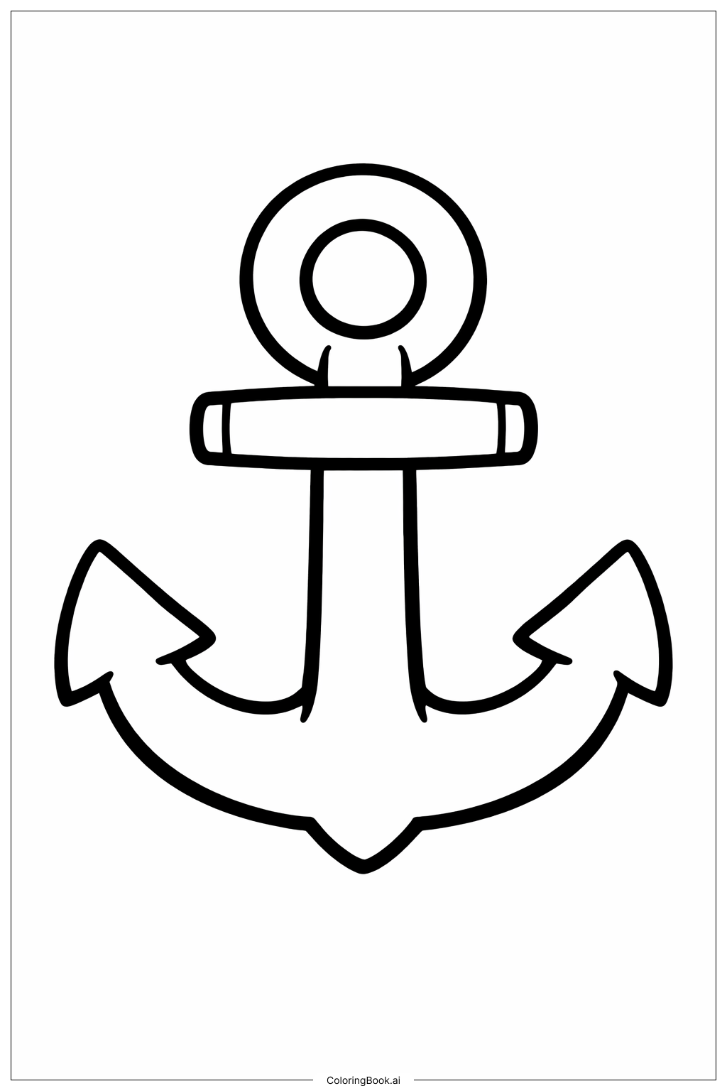 Página para colorir de Âncora Simples One Piece