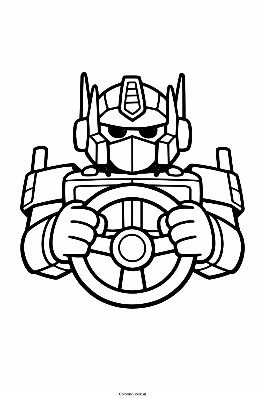  Trang tô màu Bánh Lái Của Optimus Prime 