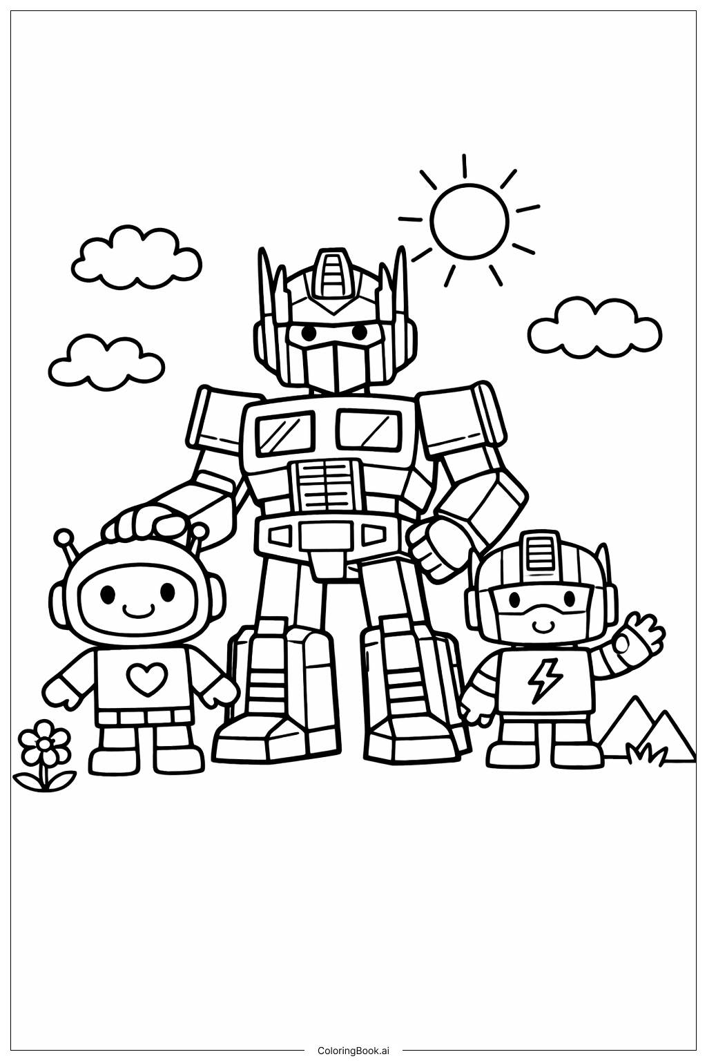  Trang tô màu Optimus Prime Với Trẻ Em 