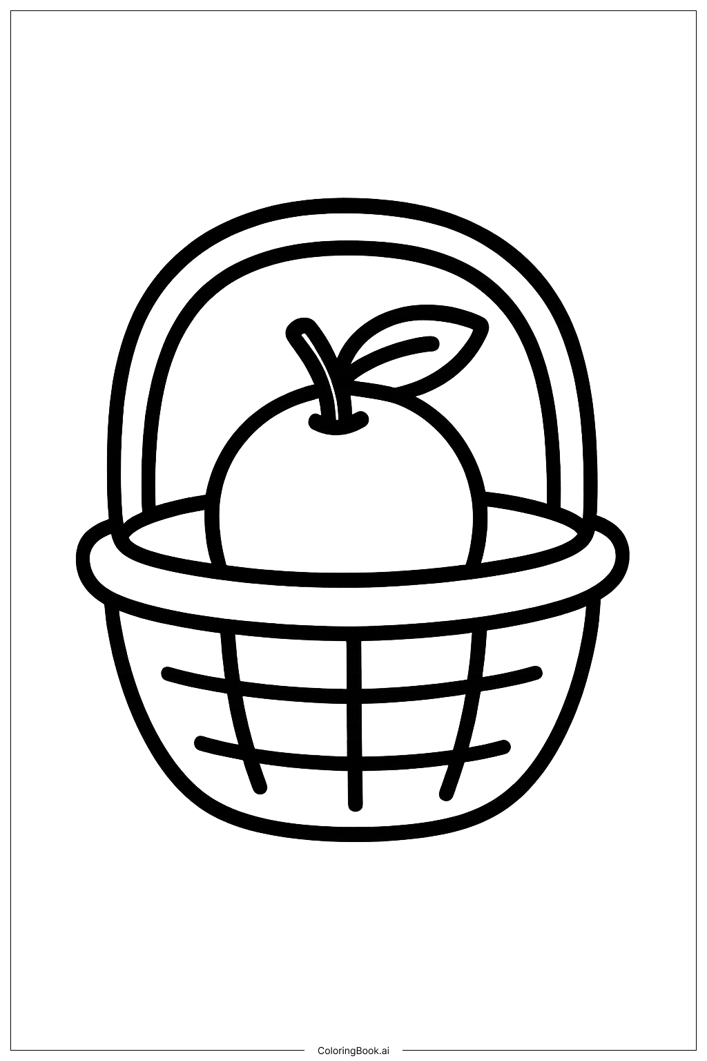 오렌지 바구니 색칠공부 페이지