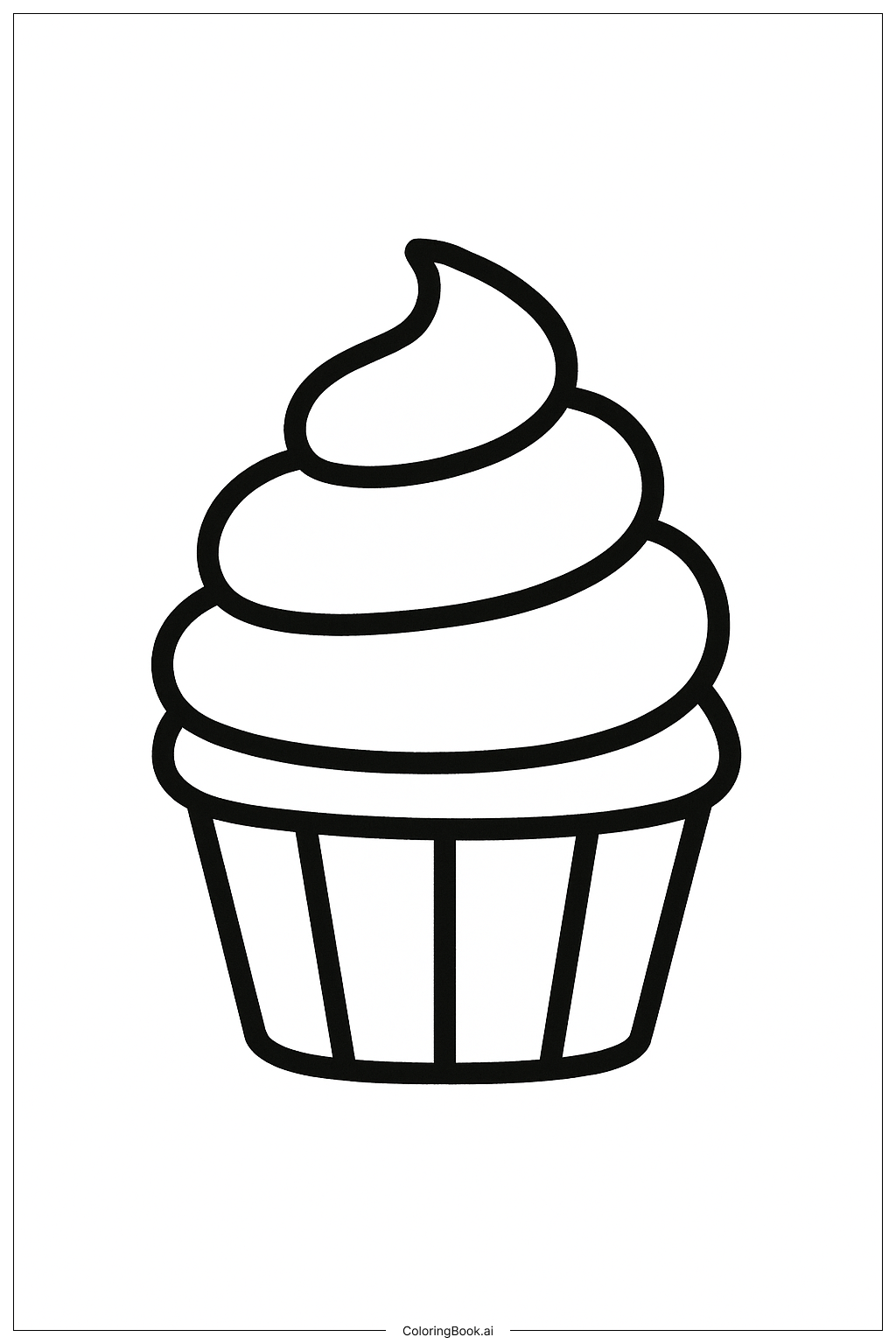 오렌지 컵케이크 색칠공부 페이지