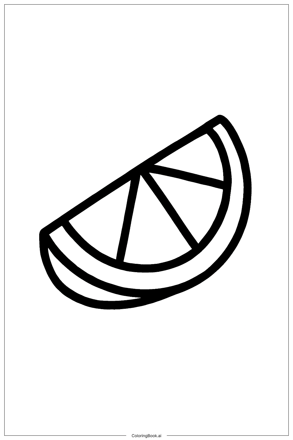 오렌지 조각 색칠공부 페이지