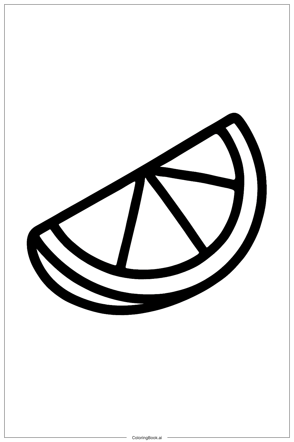 오렌지 조각 색칠공부 페이지