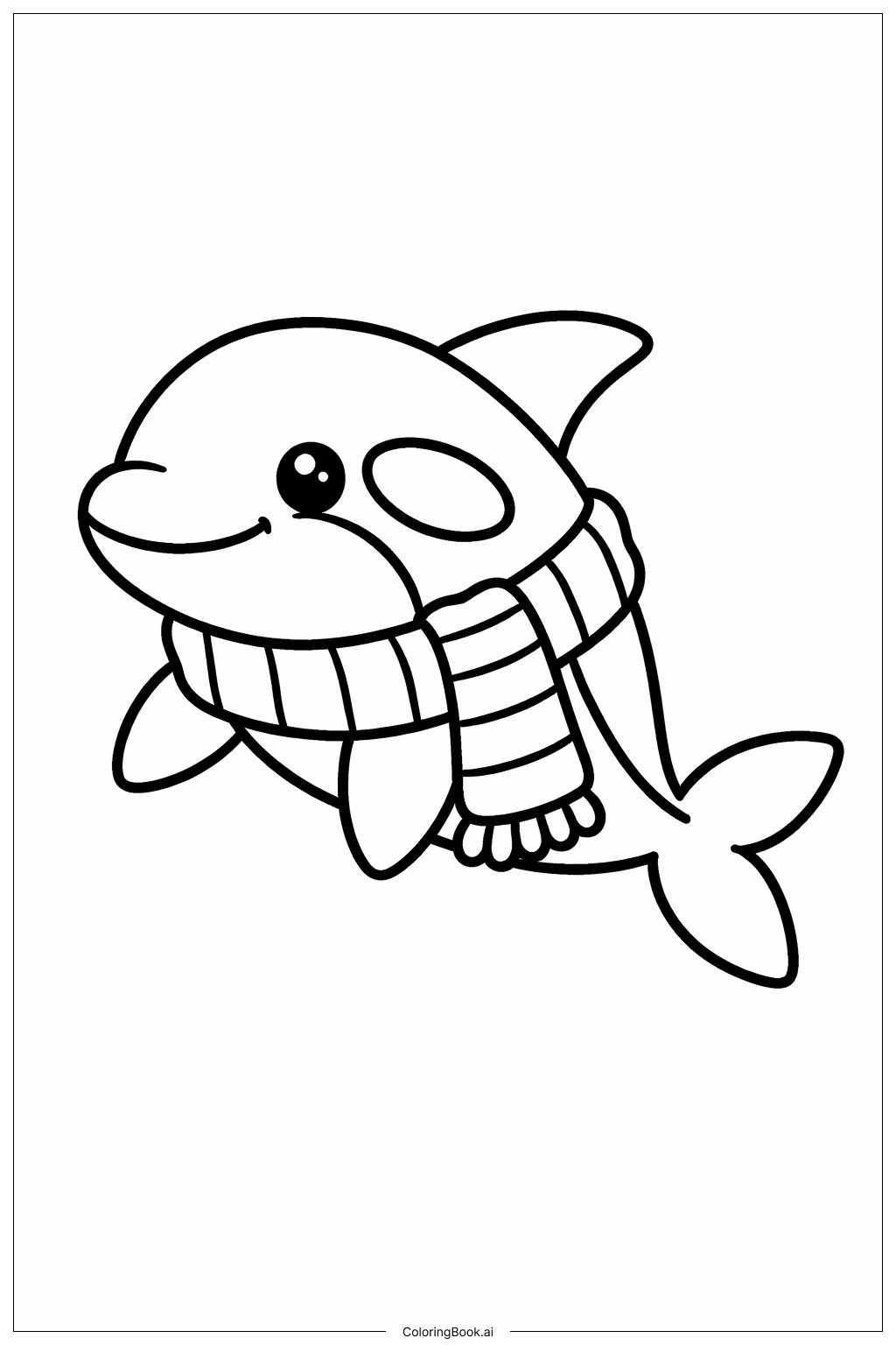  Trang tô màu Cá Koi Đeo Khăn 