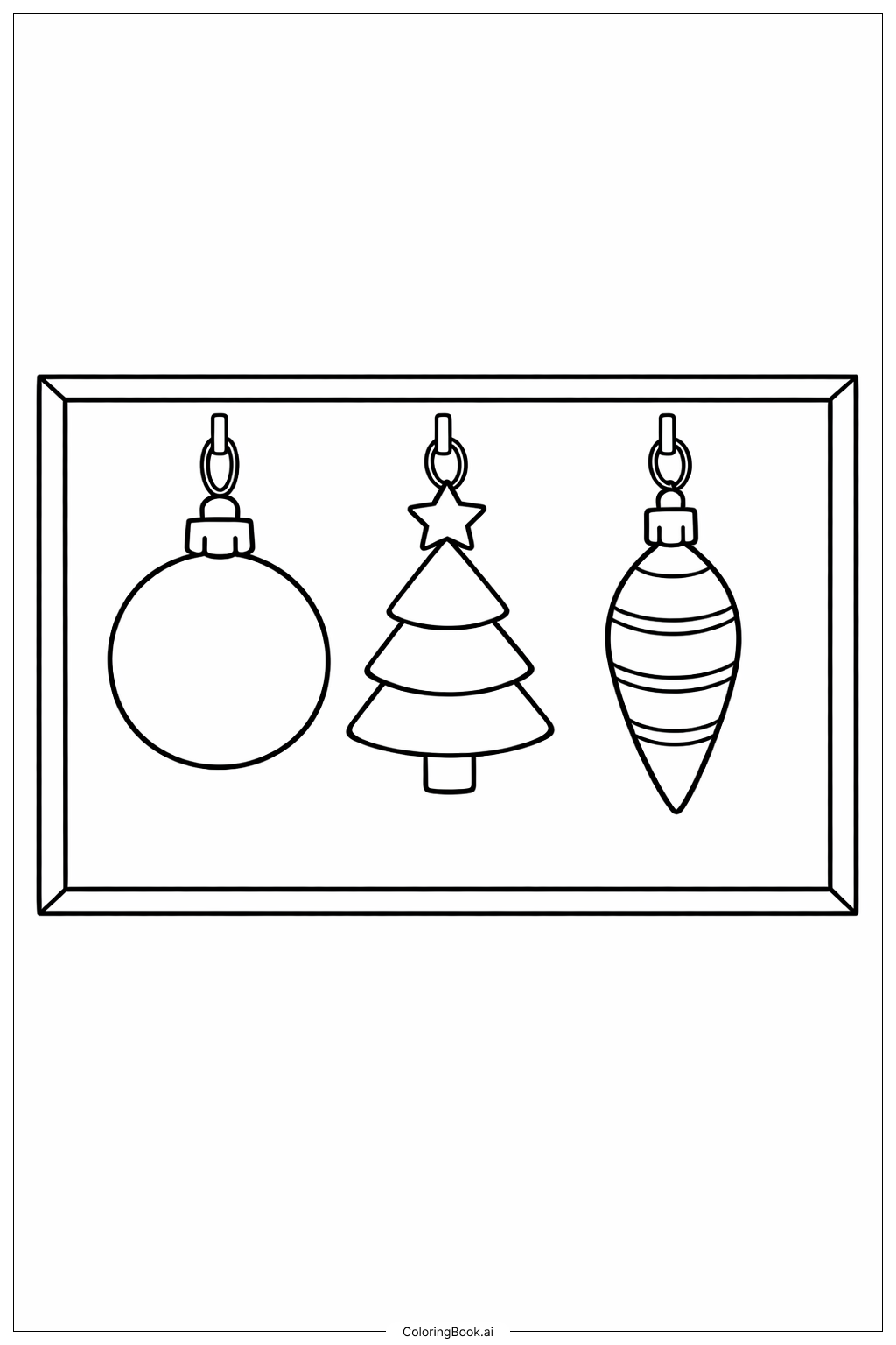  Página para colorear de Marco de Colección de Adornos 