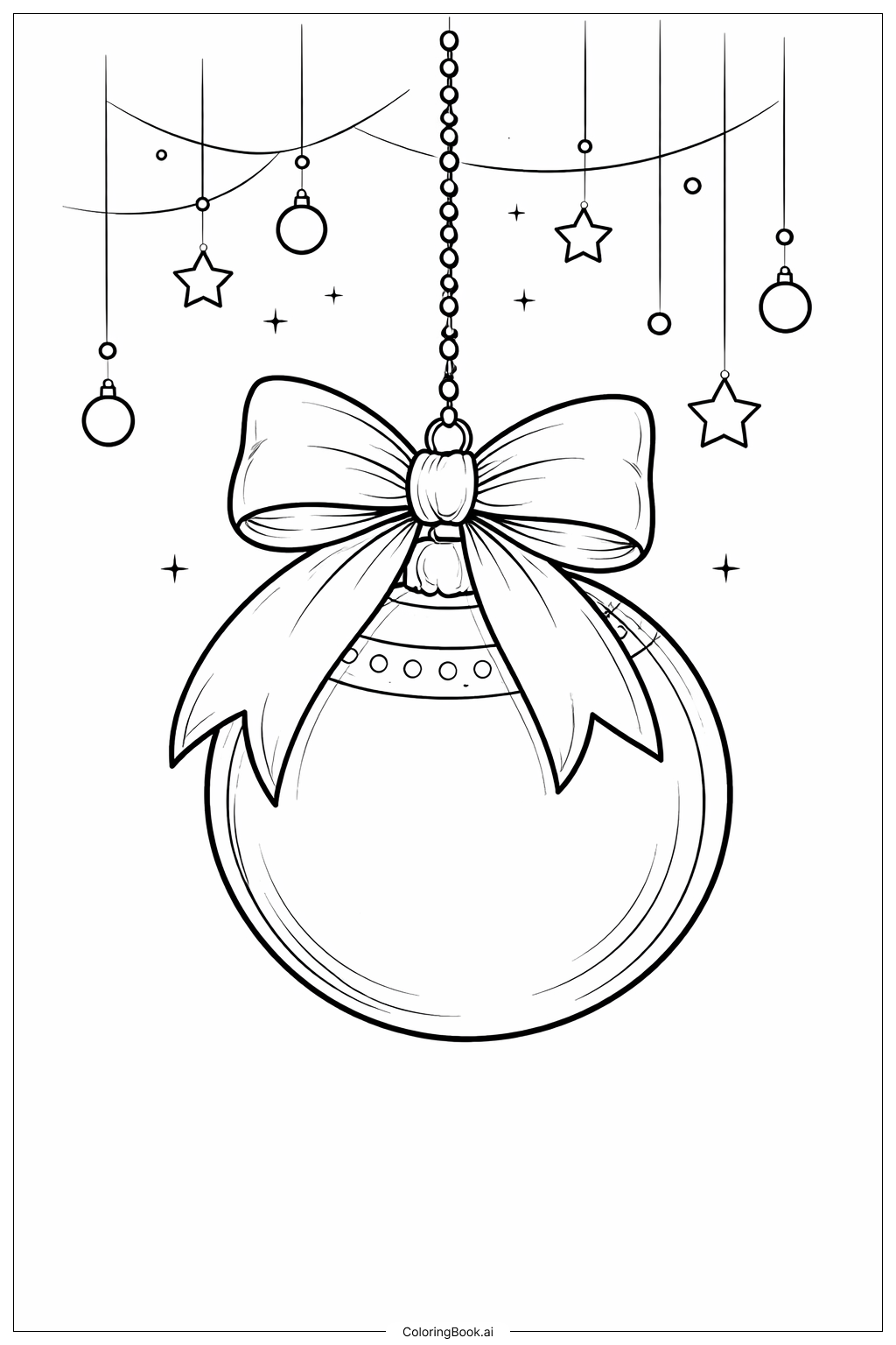  Ornament mit Schleife Ausmalseite 