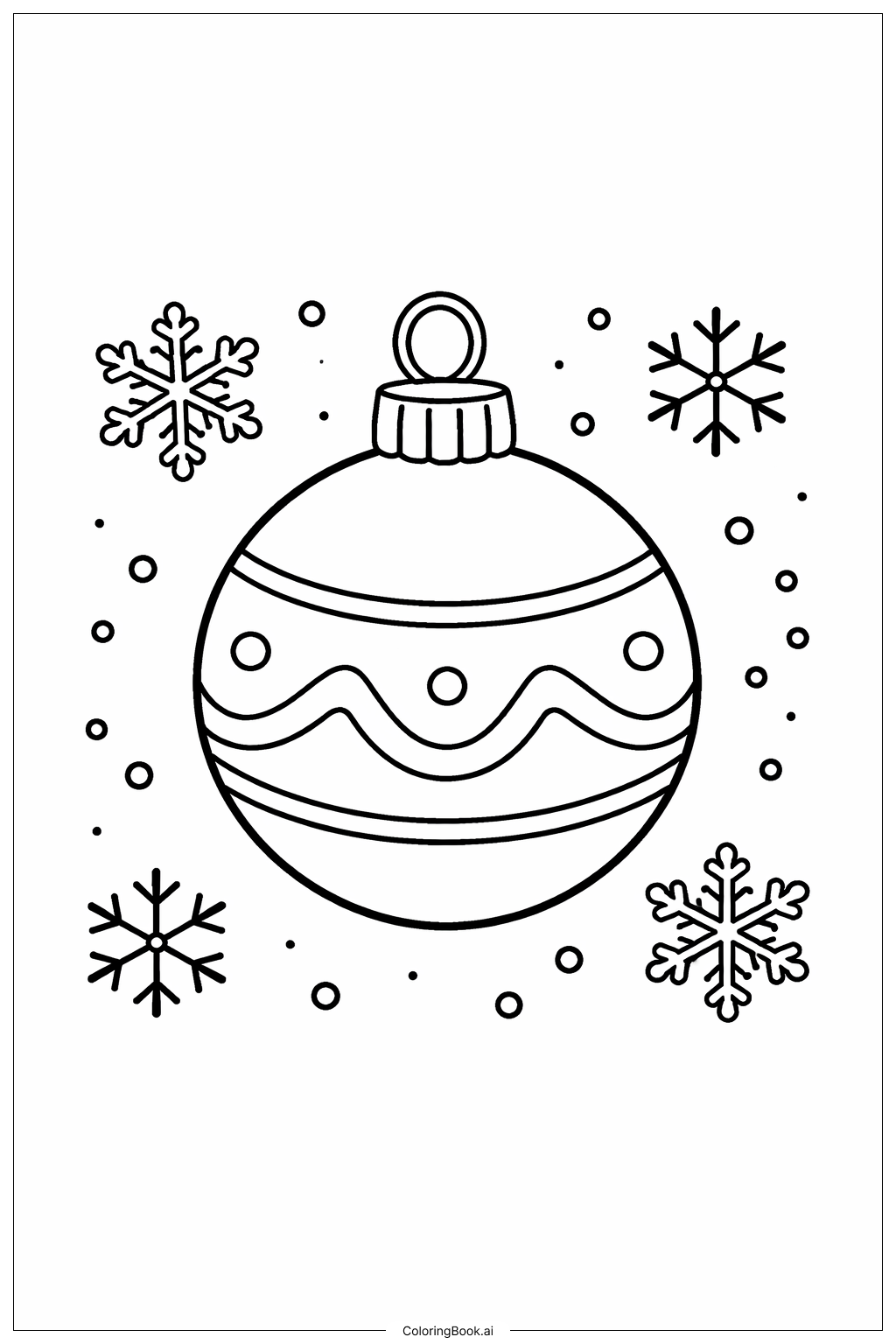 Ornament mit Schneeflocken