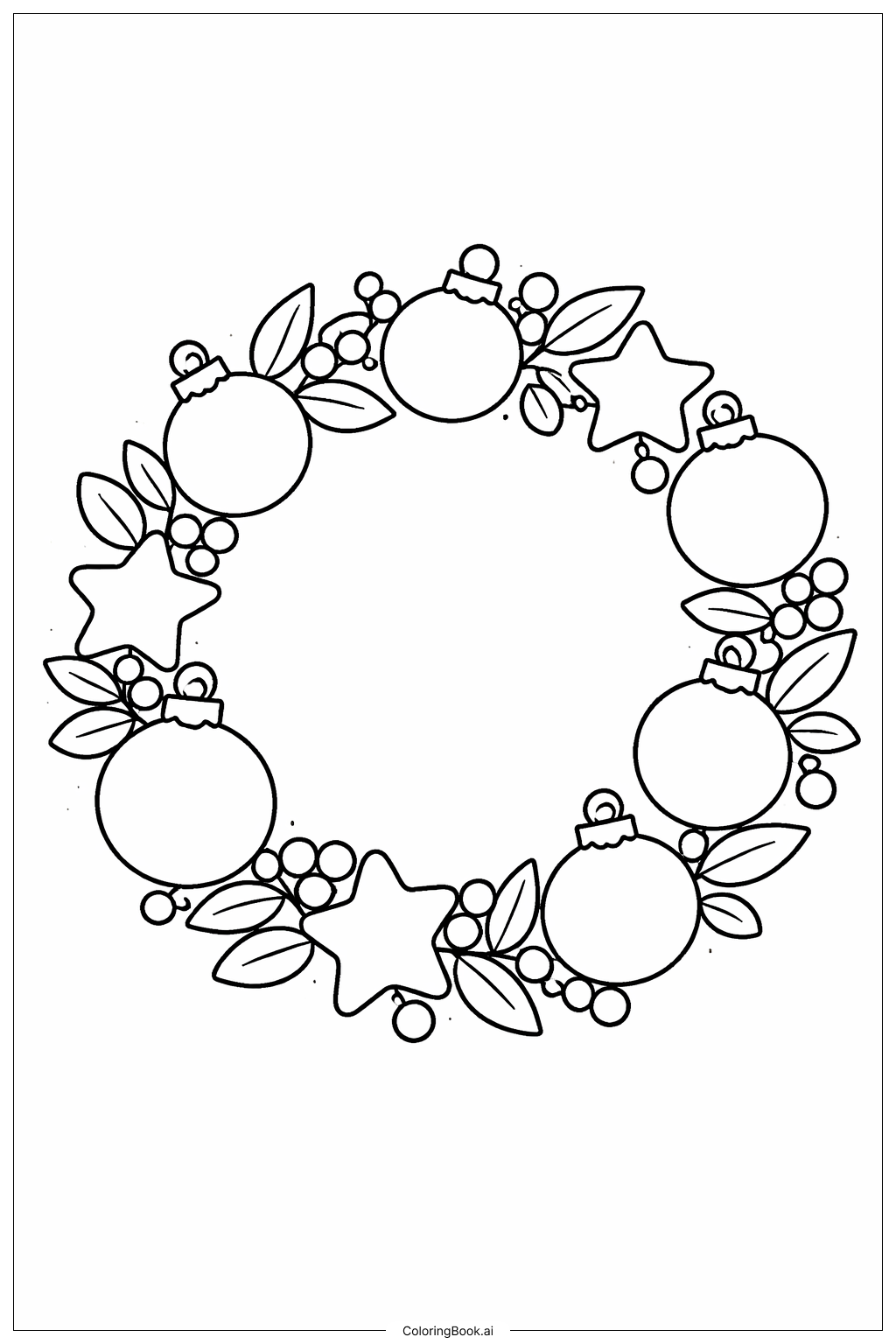  Ornament-Kranz Ausmalseite 