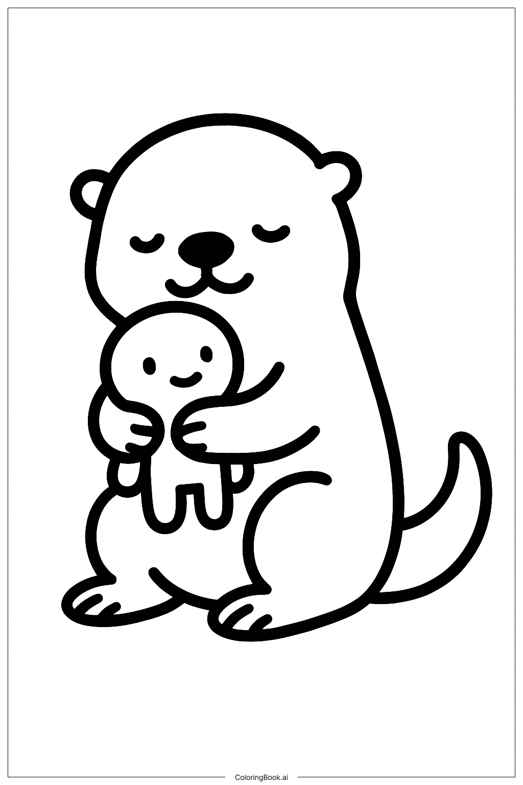 Otter Hugging Friend