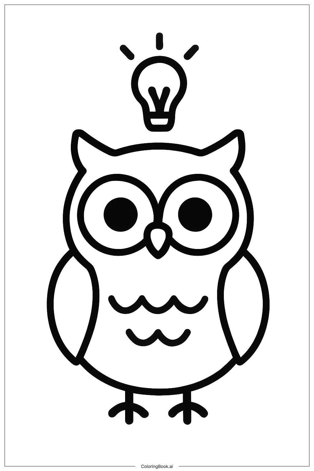 Owl Epiphany Coloring Page