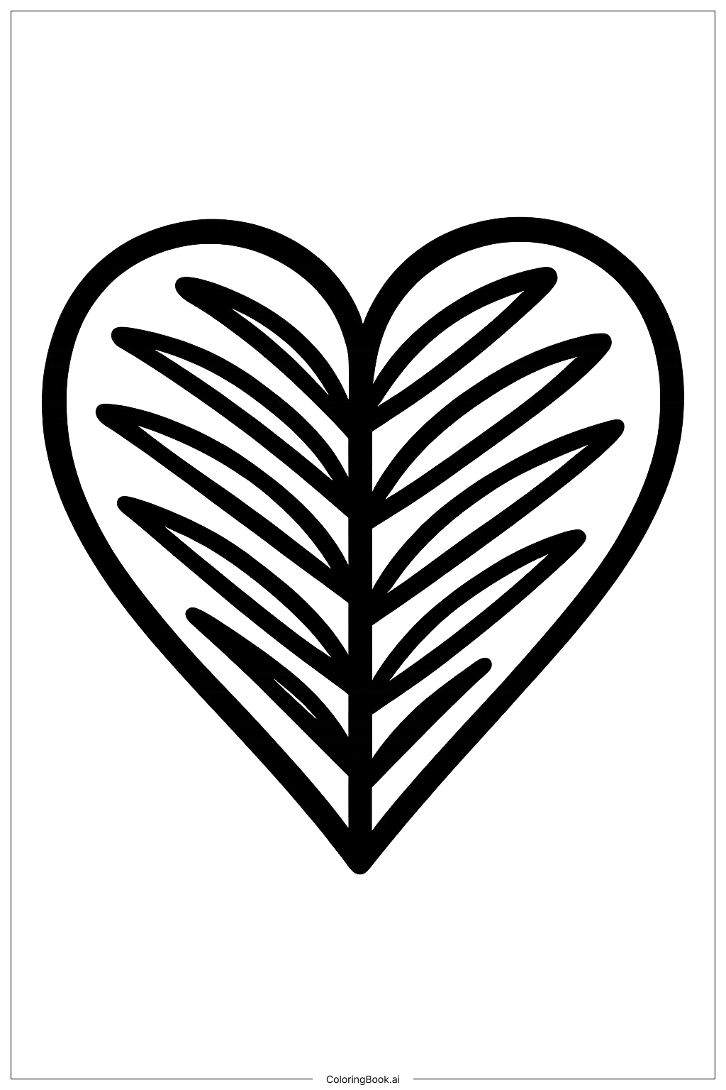 야자잎 하트 모양