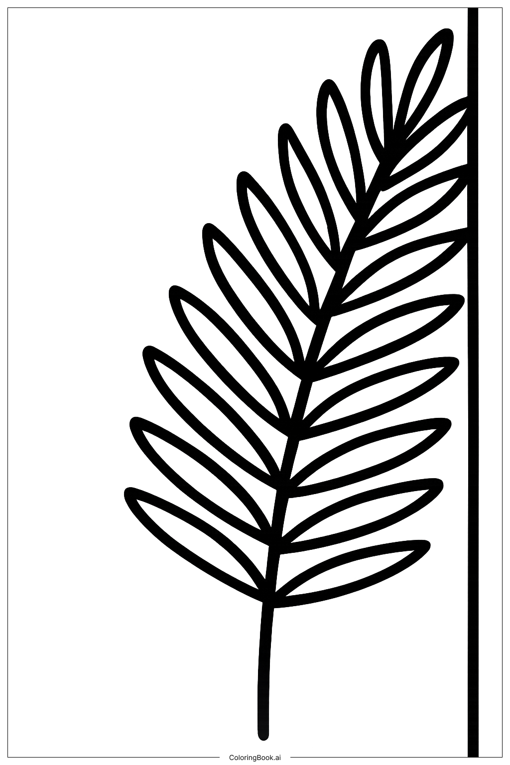  Palm Leaf Coloring Page 