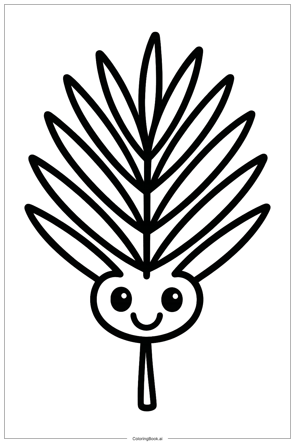 야자잎 미소 얼굴