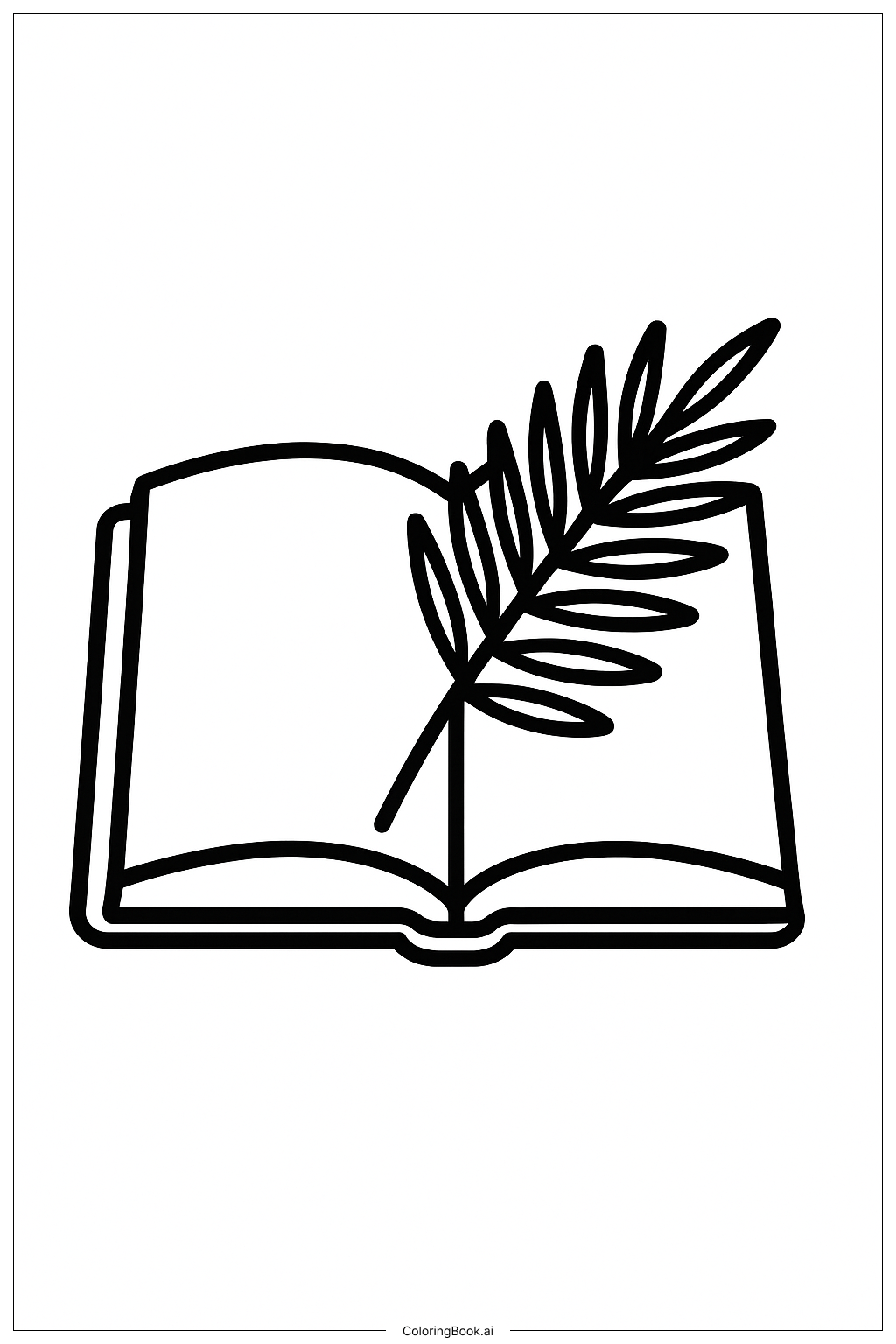 Dimanche des Rameaux Feuille de Palmier et Livre