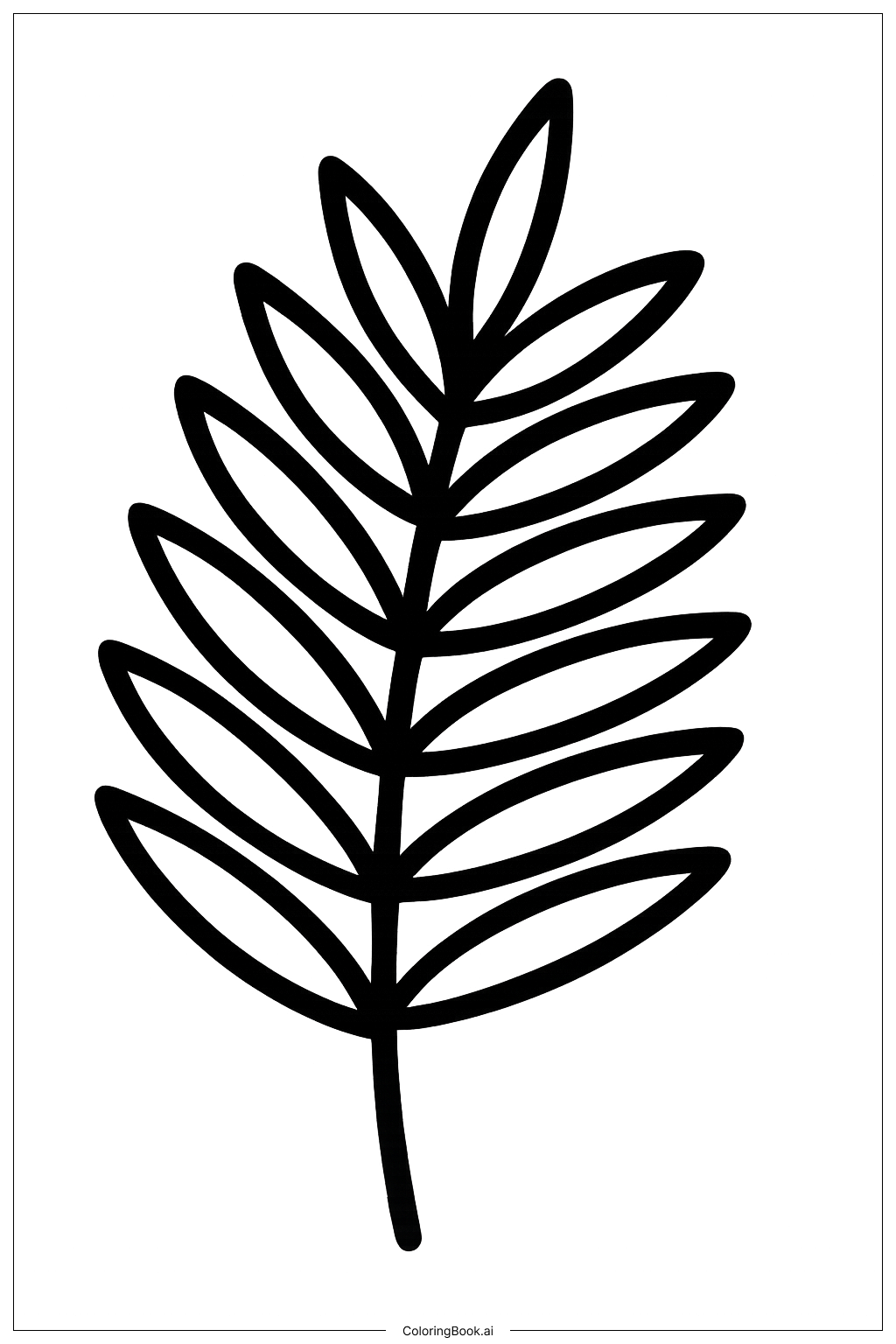 Page de coloriage Empilement de feuilles de palmier pour le dimanche des Rameaux