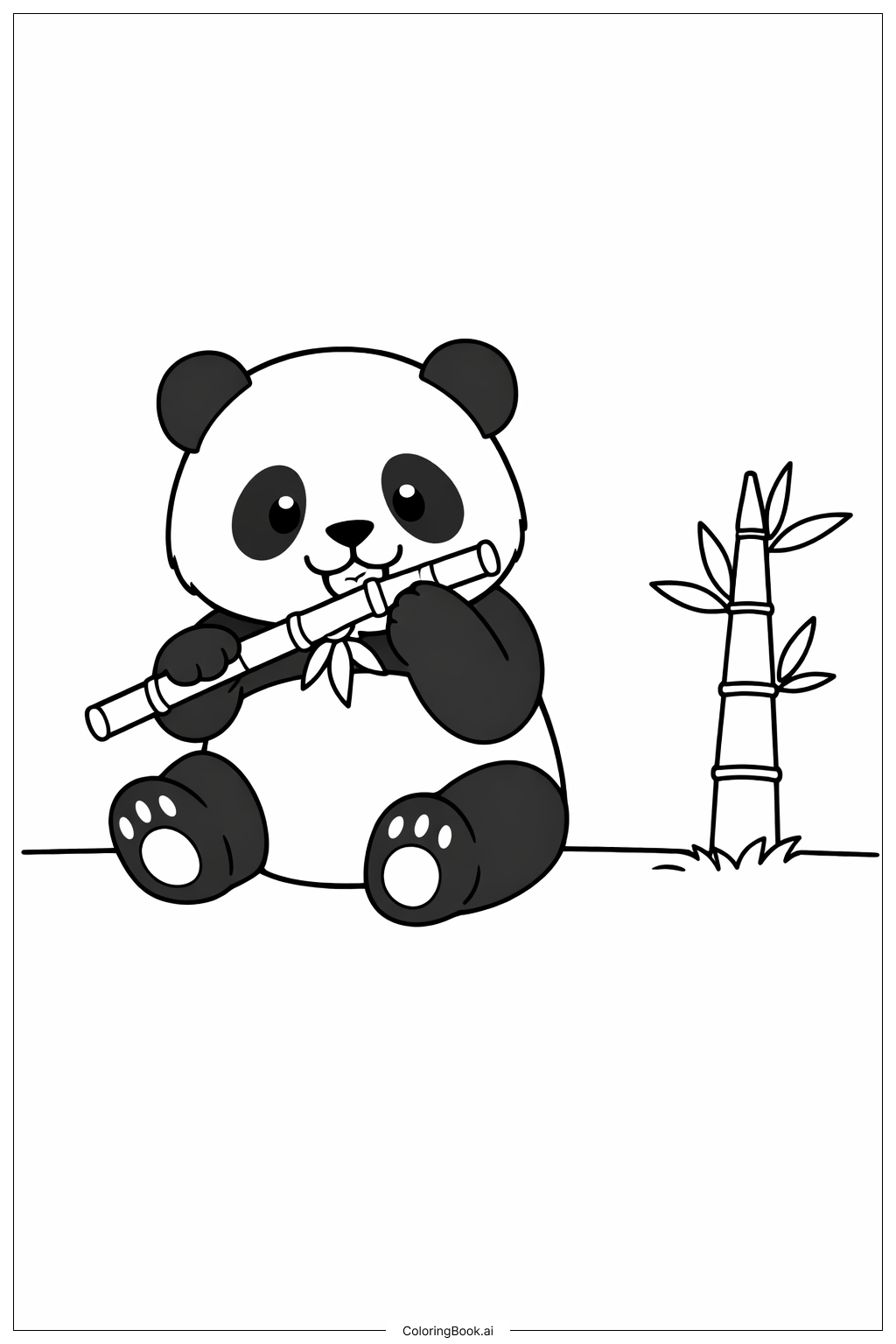  대나무 먹는 판다 저를 동물원에 넣어주세요 색칠공부 페이지 