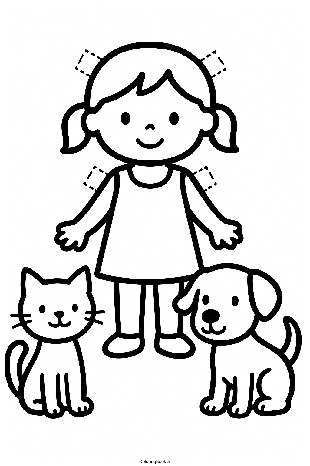  Trang tô màu Búp Bê Giấy Động Vật 