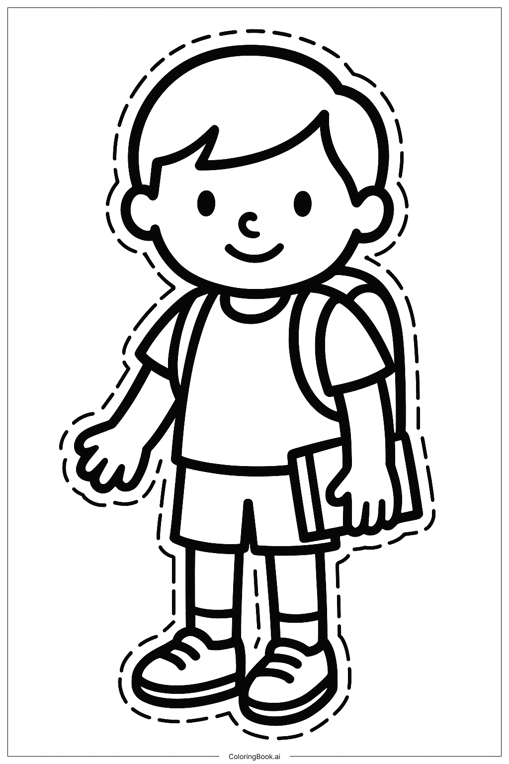  Trang tô màu Búp Bê Giấy Học Sinh 