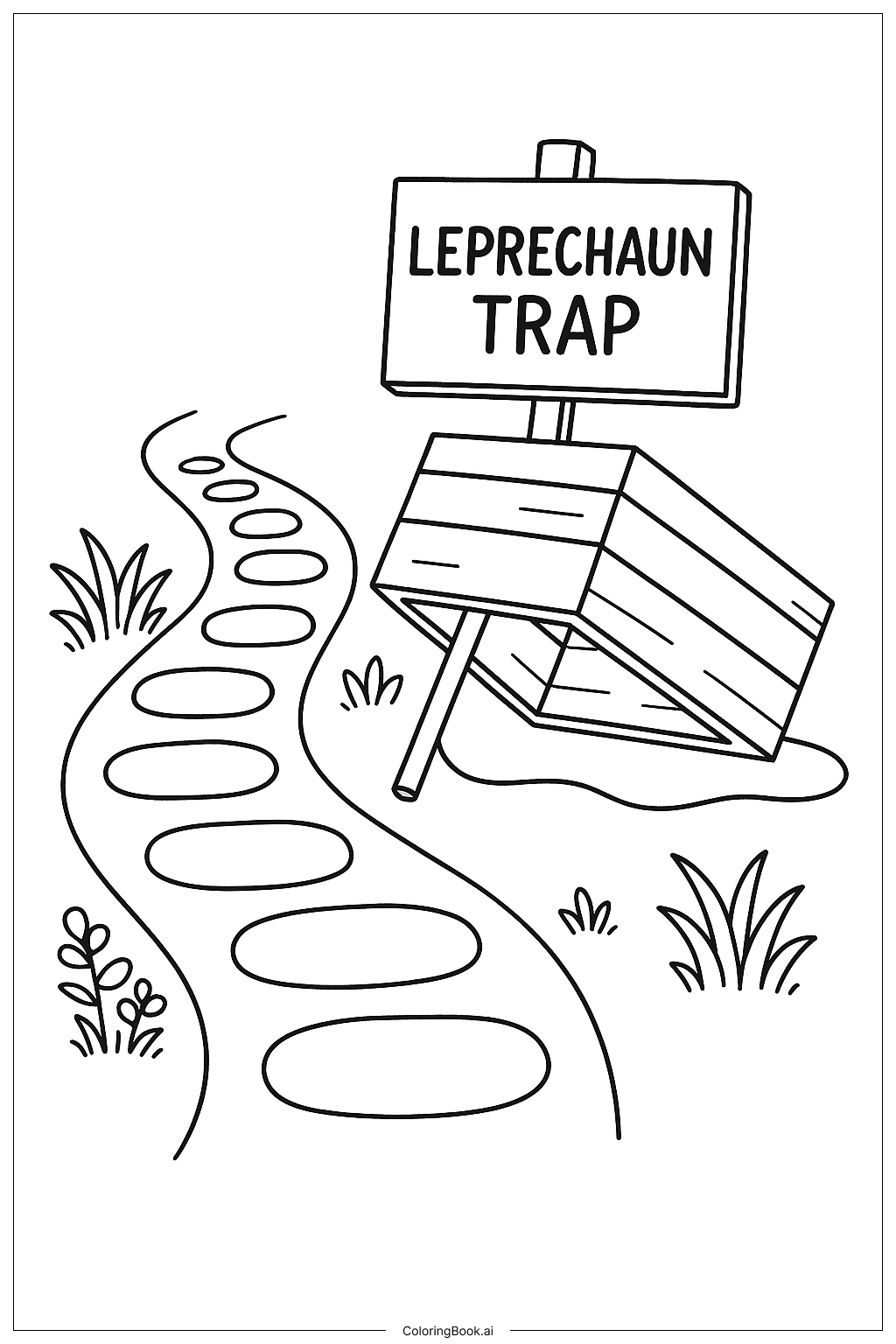  Pfad zum Koboldfang Ausmalseite 