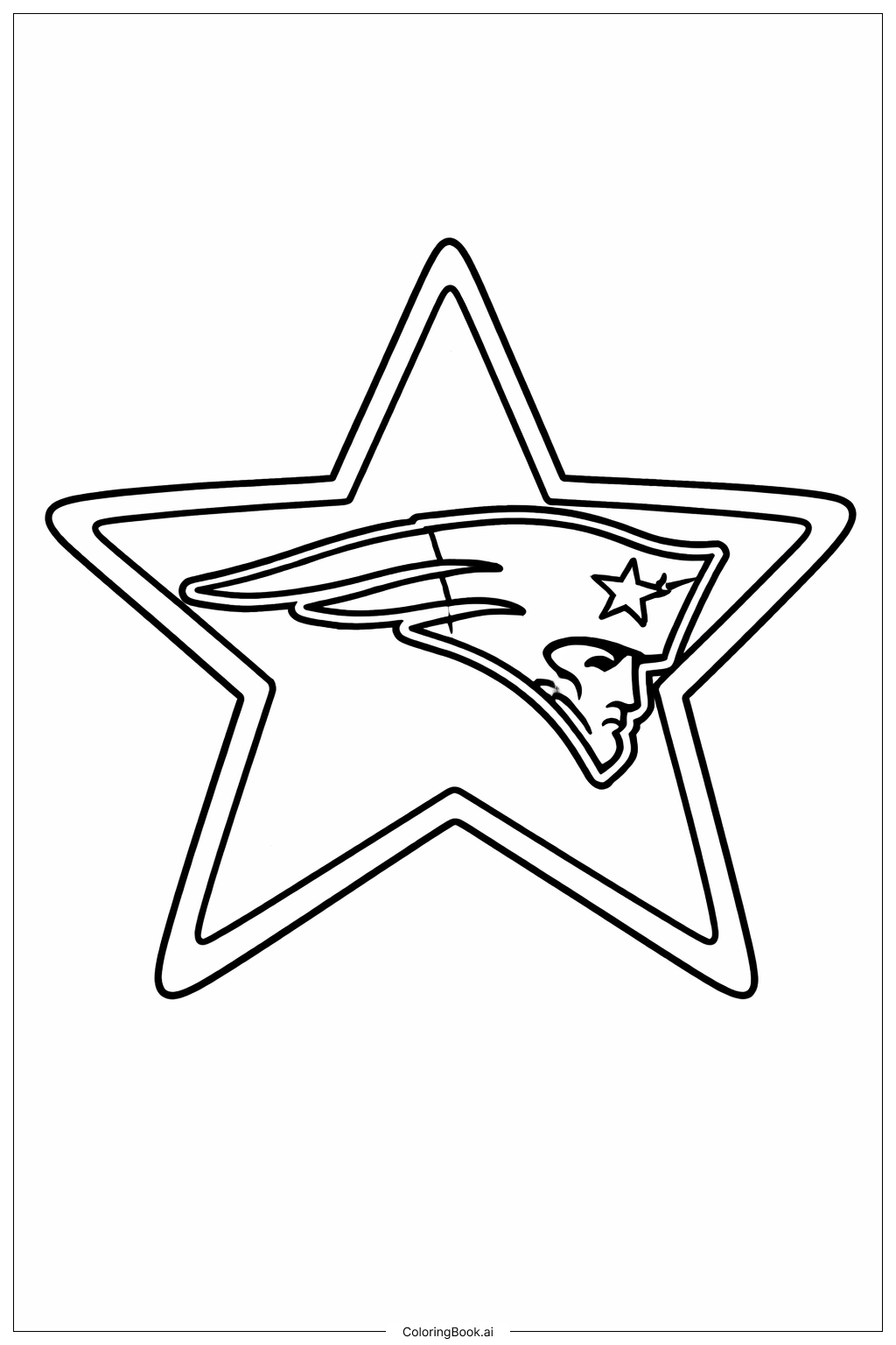 Grand contour d'étoile du logo Patriots