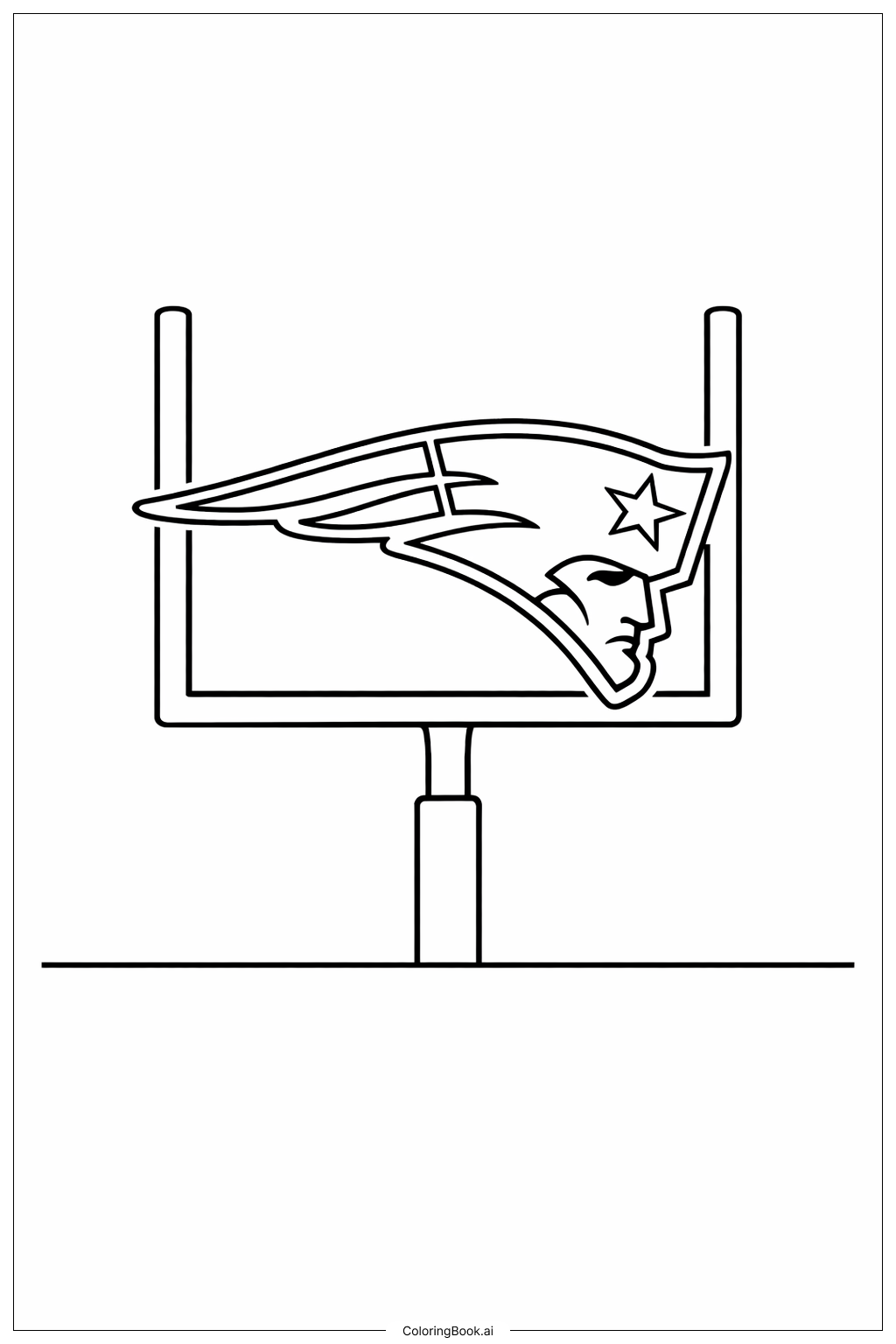  Patriots Logo Field Goal Emblem Ausmalseite 