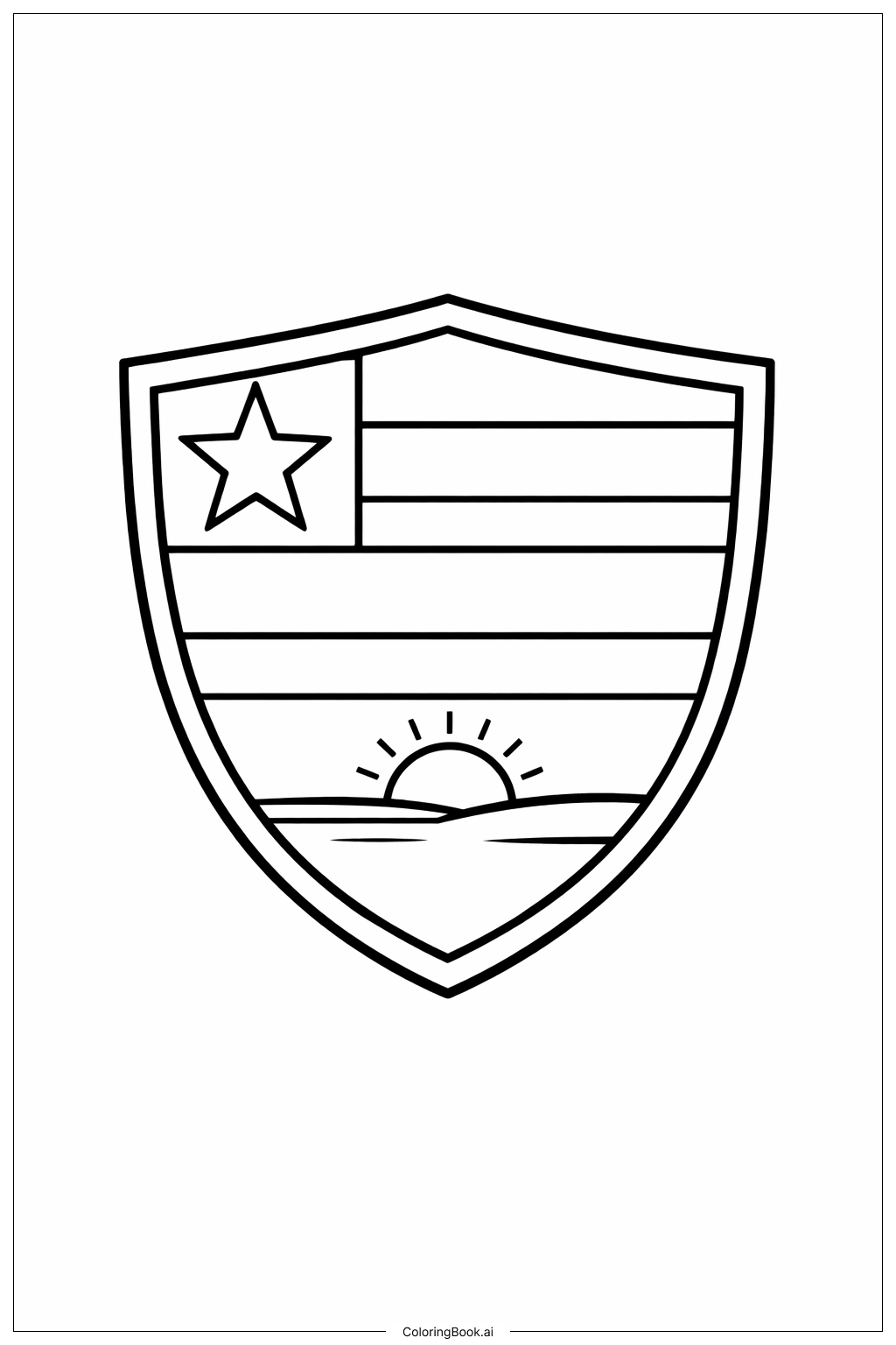  Wappenlogo der Patriots mit Streifen Ausmalseite 