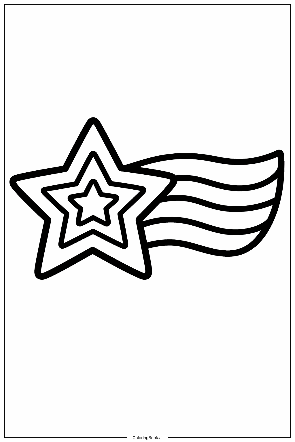  Page de coloriage Emblème Étoile et Rayures des Patriots 