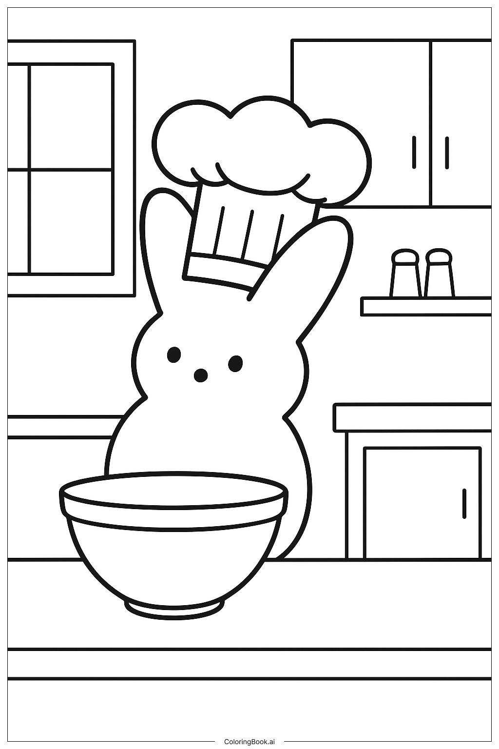  피프 셰프 색칠공부 페이지 