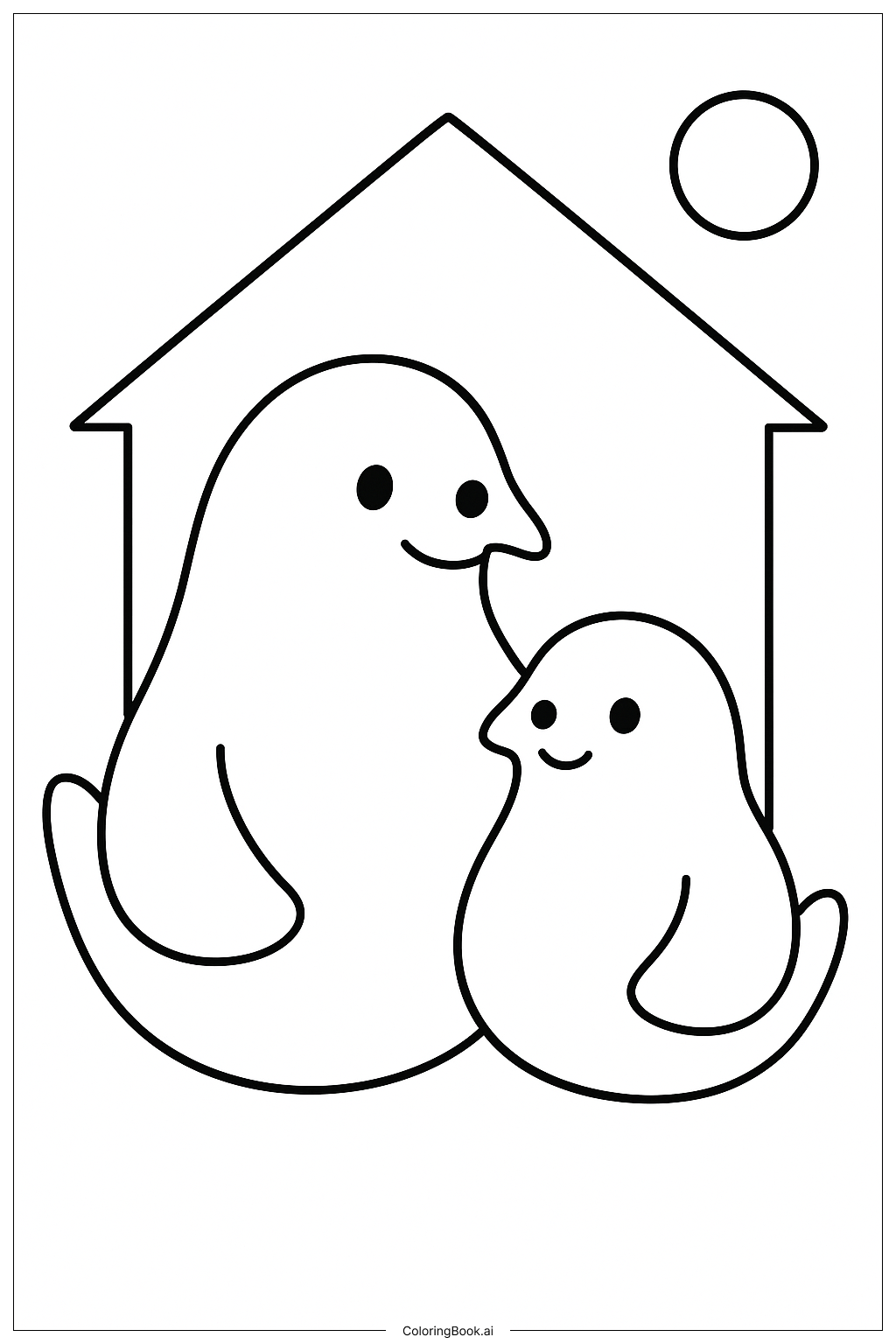  Page de coloriage Famille Peep 