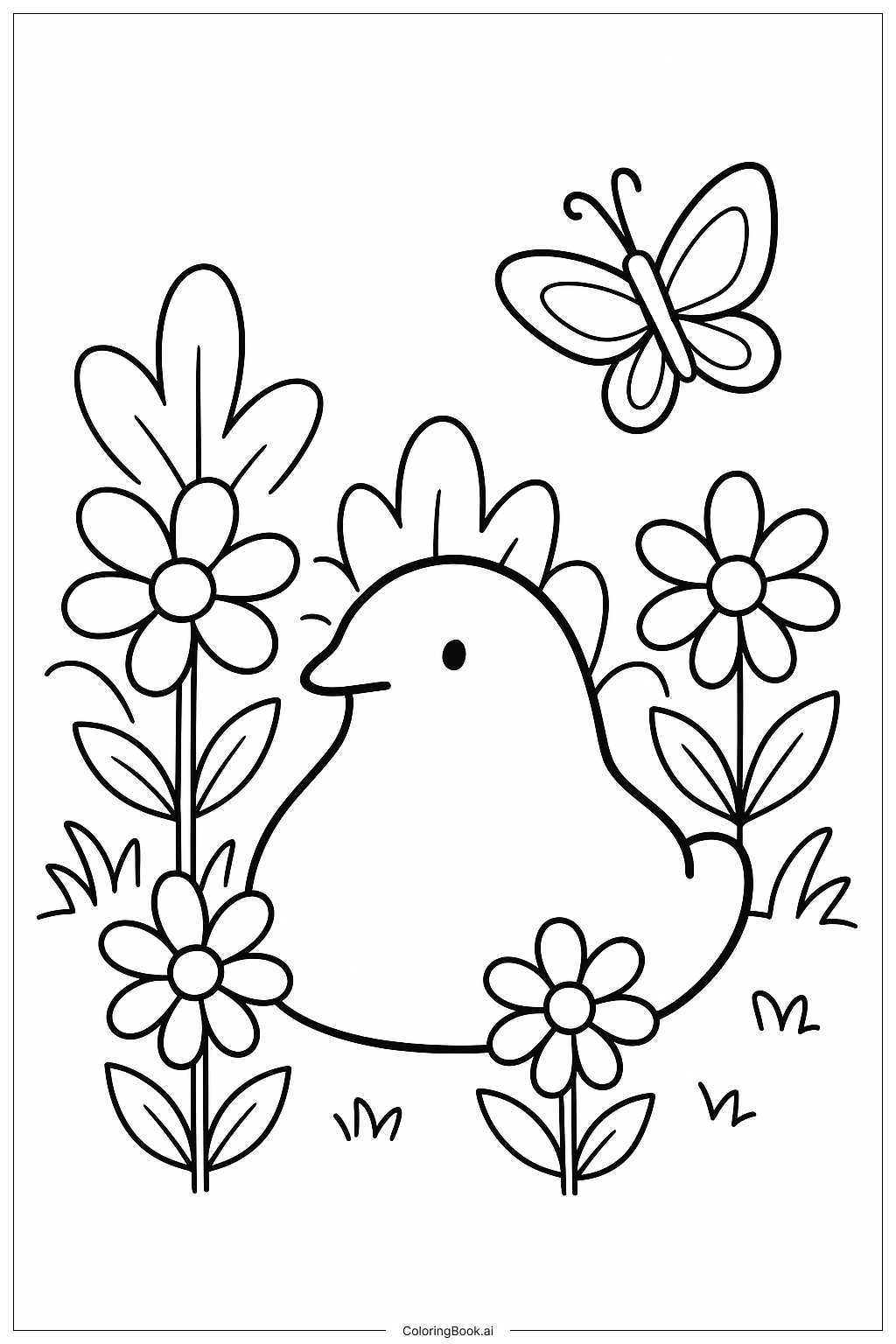  Peep Gartenszene Ausmalseite 