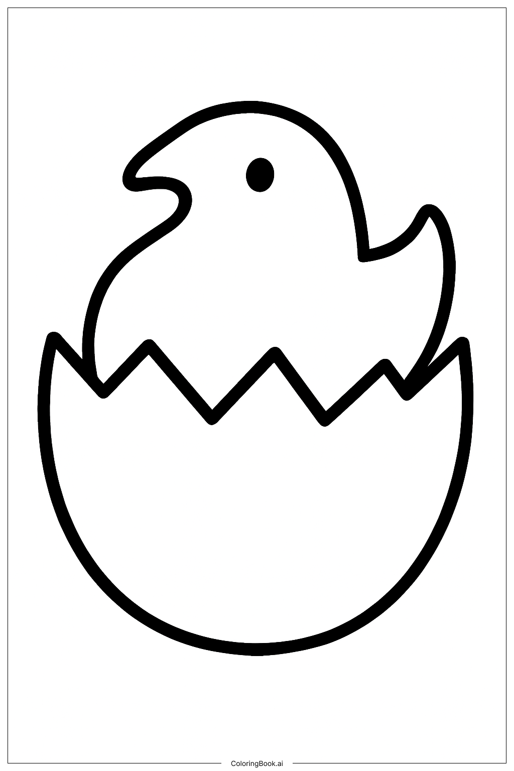  Trang tô màu Chú Gà Con Trong Quả Trứng 