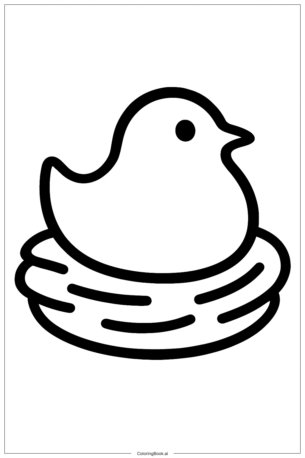  Trang tô màu Chú gà con trong tổ 