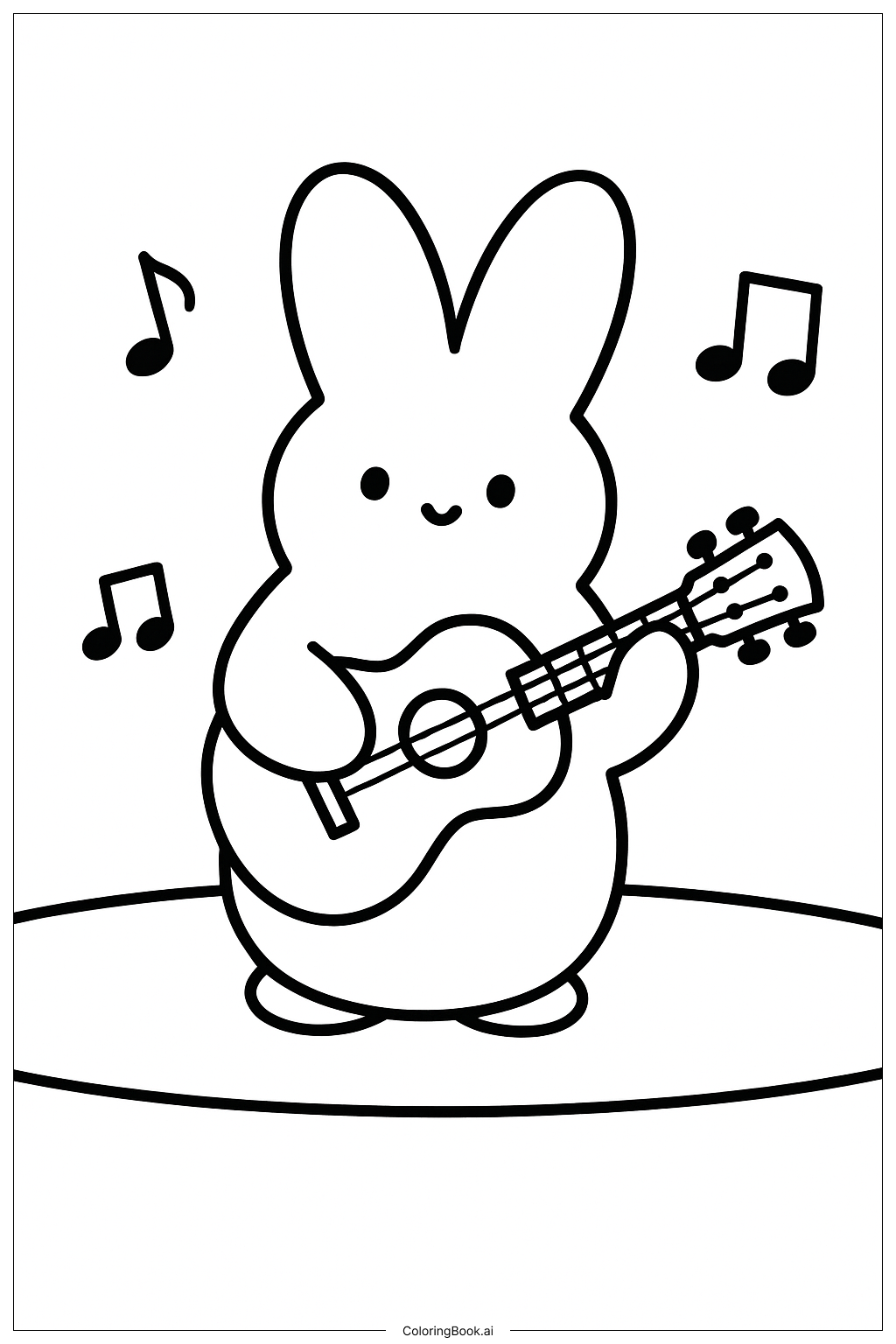  Trang tô màu Peep Đang Chơi Đàn Guitar 