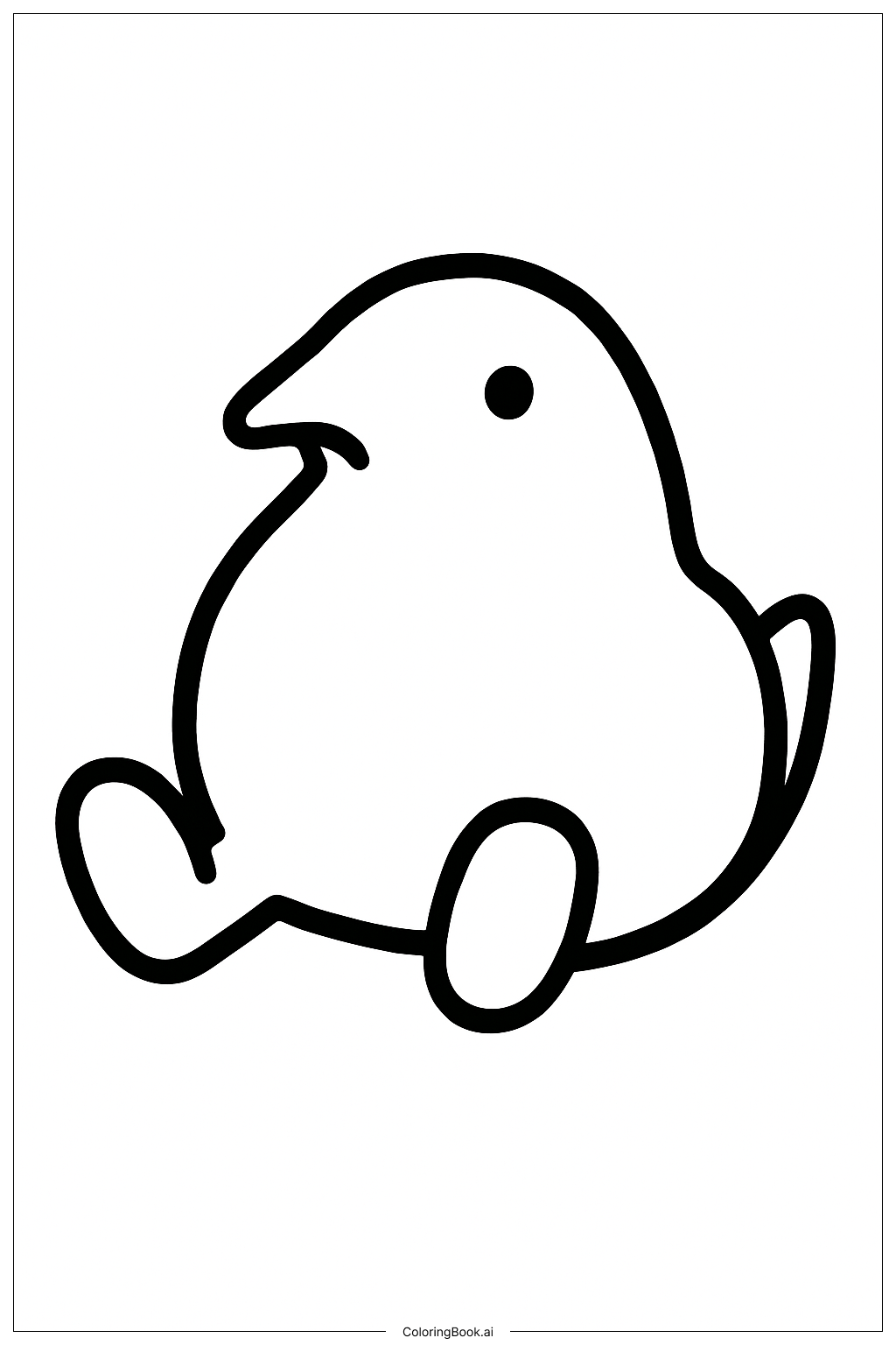  Trang tô màu Chim Peep Ngồi 