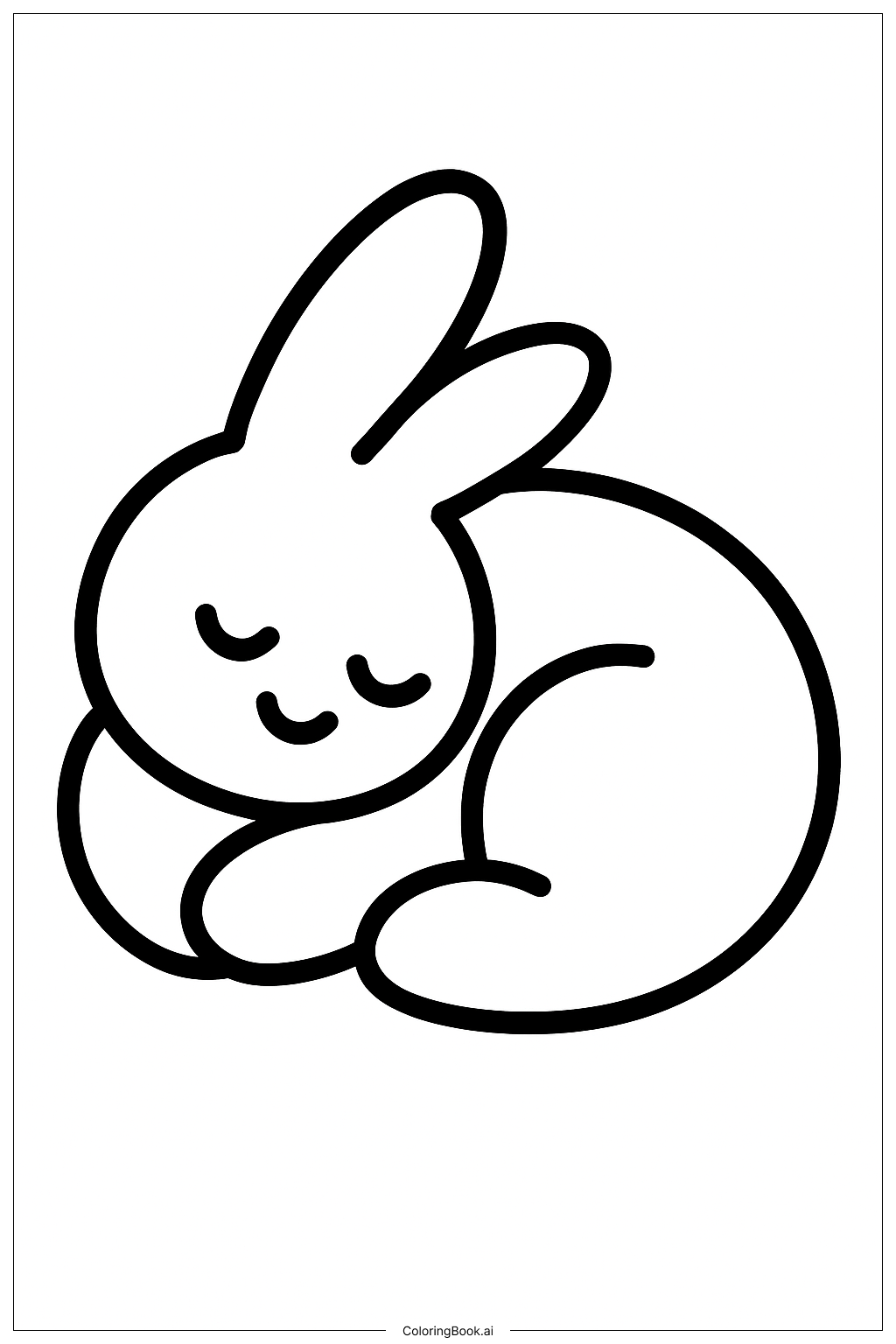  Page de coloriage Poussin endormi 