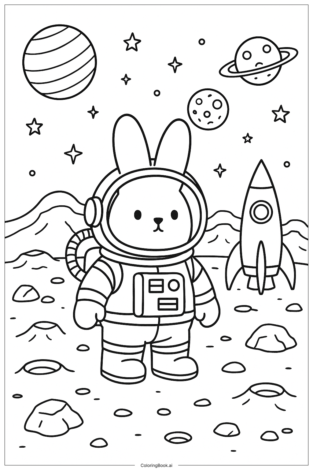  Peep Space Explorer Coloring Page 
