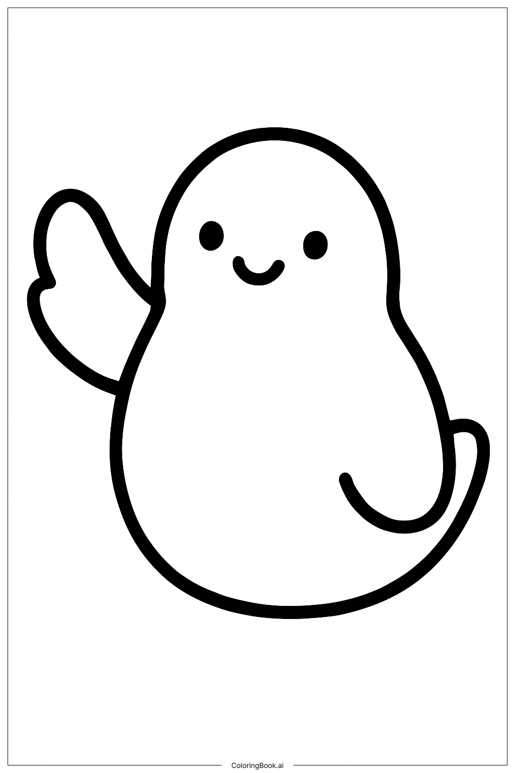  Trang tô màu Peep Vẫy Tay 